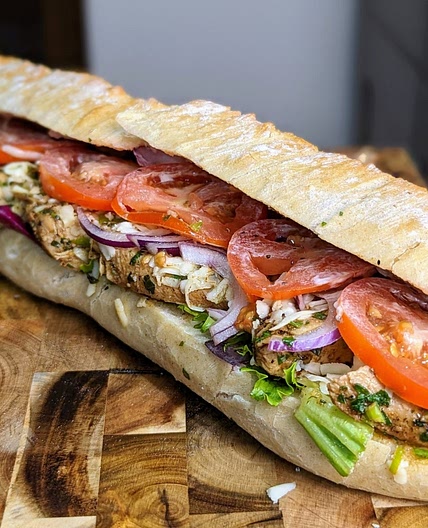Gunpowder Chicken and Paneer Sub Sandwich