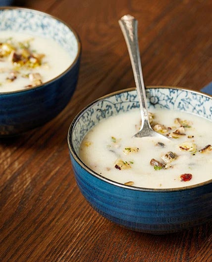 Creamy Cauliflower Soup With Mushroom and Hazelnut Topping - Ellie Krieger