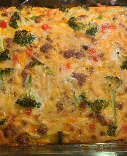 Sausage Hash Brown Breakfast Casserole
