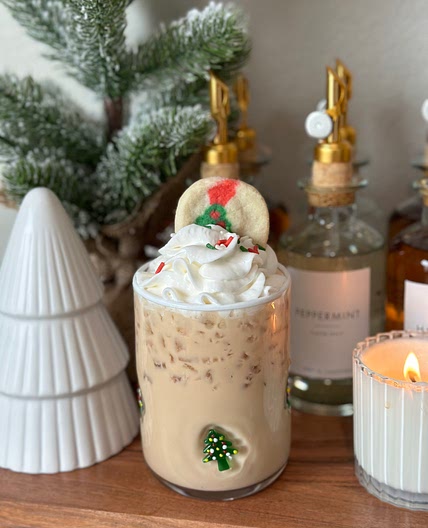 Christmas Tree Cookie Iced Latte