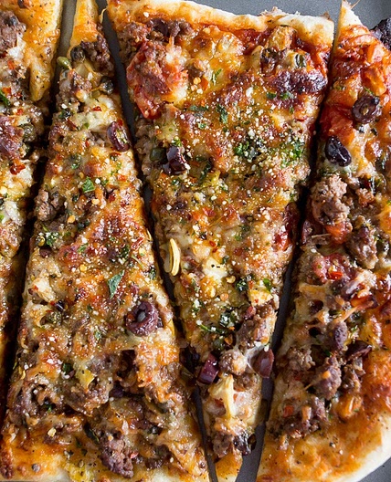 Beef Puttanesca Pizza