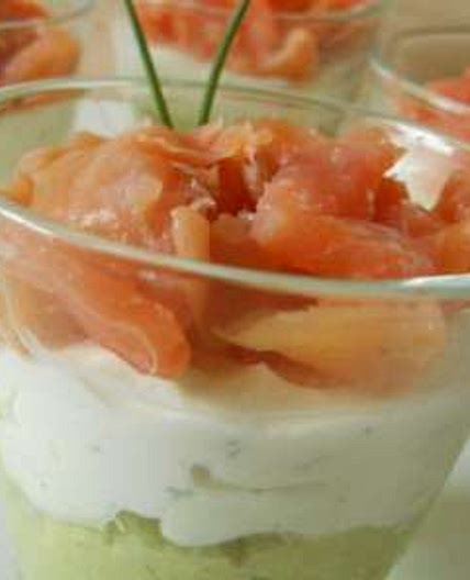Verrine avocat saumon