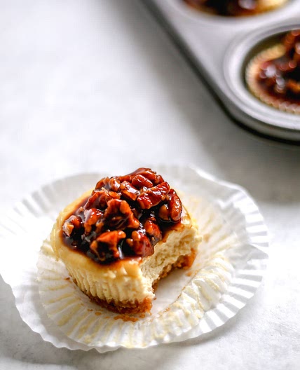Rich & Creamy Caramel Pecan Cheesecake Minis