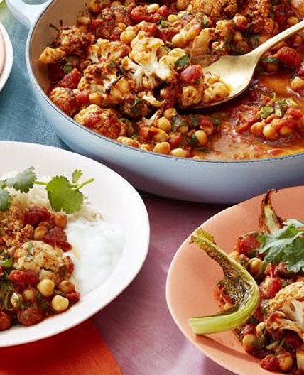 Chickpea and cauliflower curry