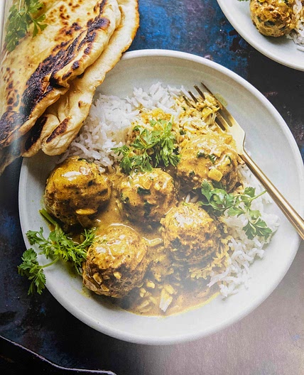 Baked Coconut Curry Meatballs