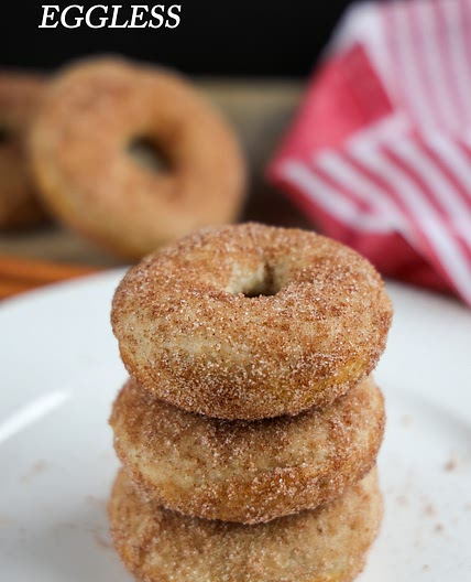 Eggless Cinnamon Sugar Donuts (Baked)