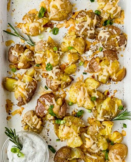 Smashed Baked Potatoes Recipe