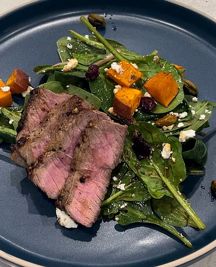 Sweet Potato Steak Salad 