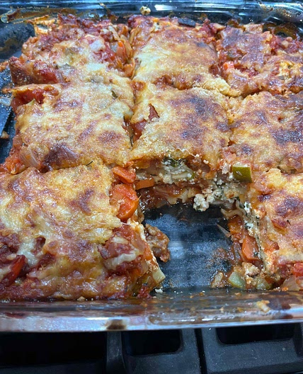 Pork sausage lasagna 
