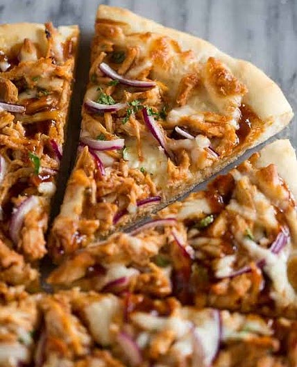 BBQ chicken pizza