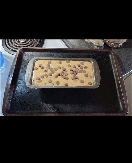 Homemade chocolate chip banana bread