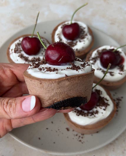 Mini Black Forest Cheesecakes