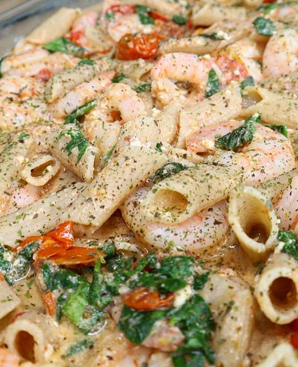 Shrimp & Feta Pasta Bake