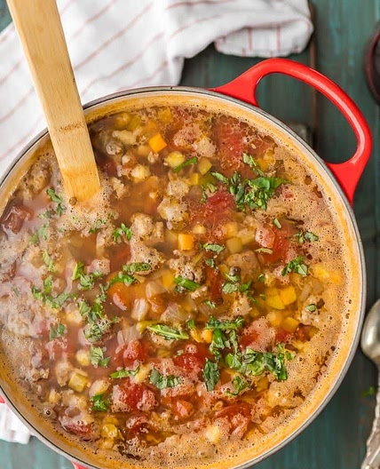 Carrabas Sausage lentil soup