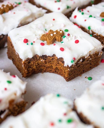 Holiday Gingerbread Cookie Bars