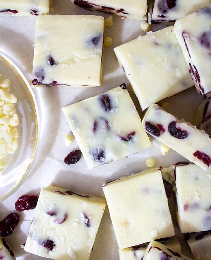 4 ingredient Cranberry White Fudge