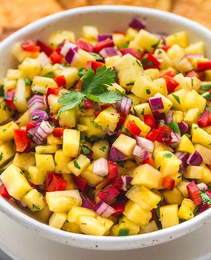 Grilled Pineapple salsa 