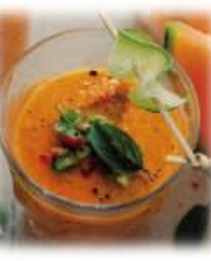 Gaspacho de melon au basilic