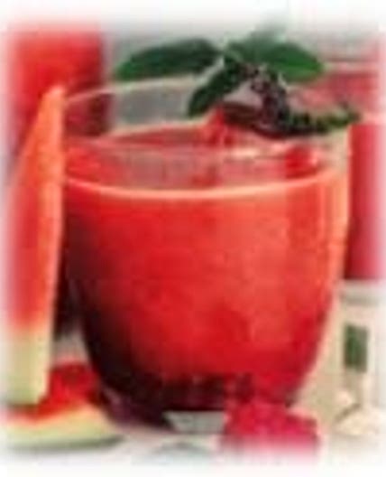 Smoothie Pastèque, framboise et menthe