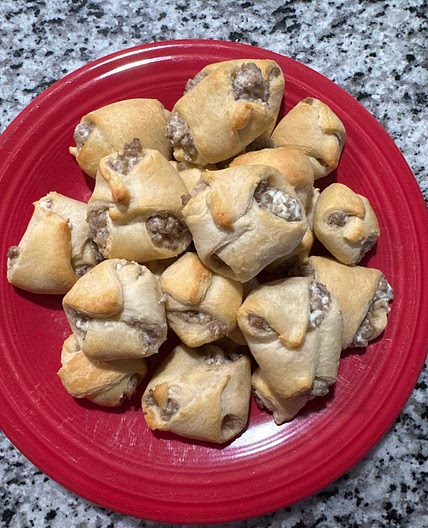 Breakfast Sausage Stuffed Crescents 