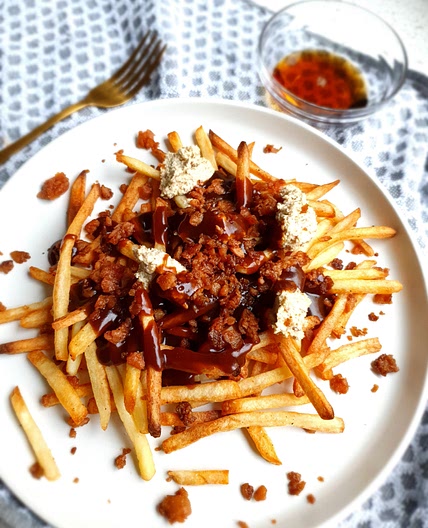 Vegan Poutine w/ Almond Curds & Maple Gravy — That Vegan Dad - Vegan recipes, blogs & more