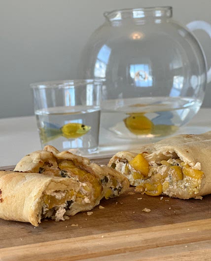 Yellow Squash and Kale Strudel