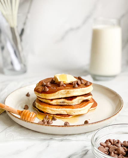 300 Calorie Chocolate Chip Pancakes