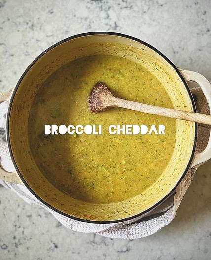 Lighter broccoli cheddar soup 