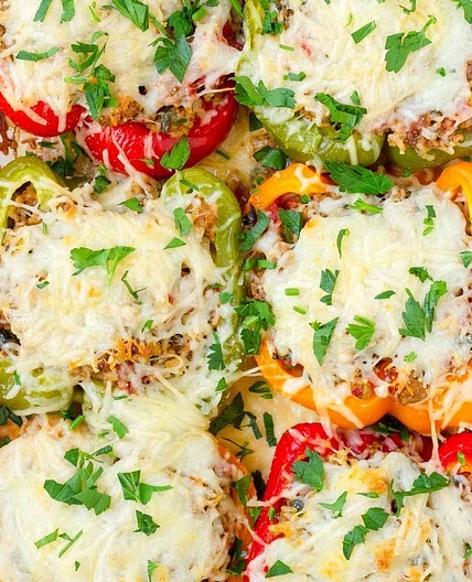 Ground Turkey Stuffed Peppers