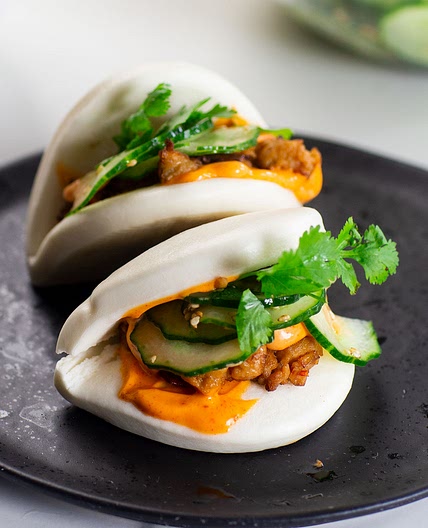Bao med Bärta och gochujangmajonnäs - Vegomagasinet