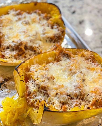 Twice baked spaghetti squash 