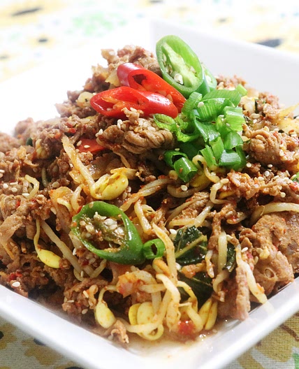 Spicy Soybean Sprout BulGoGi  (콩불고기, KongBulGoGi) | Aeri's Kitchen