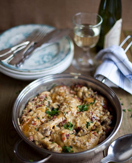 Mom’s Coq Au Vin Blanc!