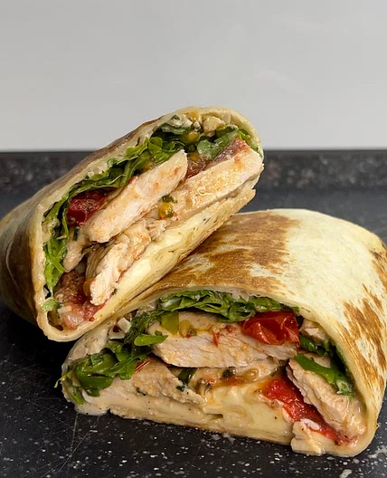 Italian style chicken wrap
