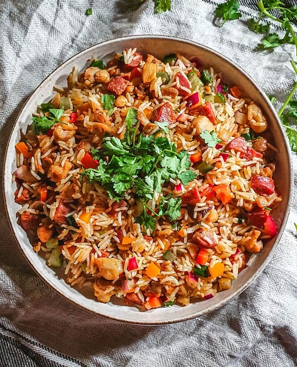 Mexican Halloumi Rice Bowl