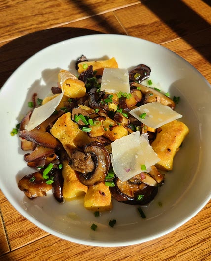 Gnocci with mushrooms