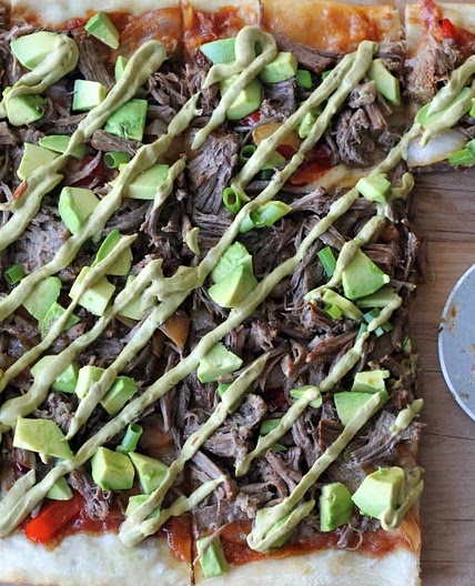 Carnitas Avocado Pizza