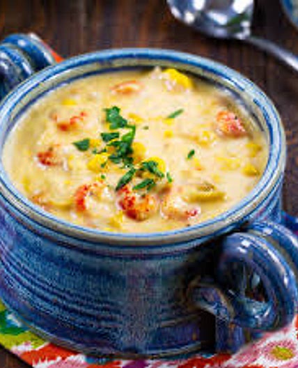 Corn, Shrimp, Crawfish Chowder