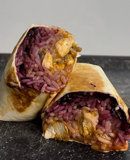 Sweet and salty mushroom chicken wrap