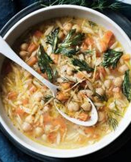 Lemon Chickpea Orzo Soup