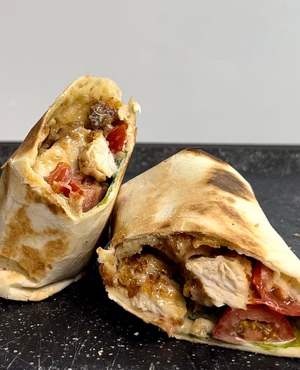 Crispy chicken parmesan wrap