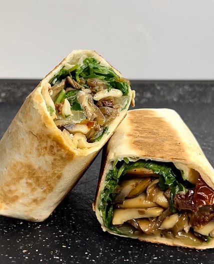 Mushroom parmesan wrap