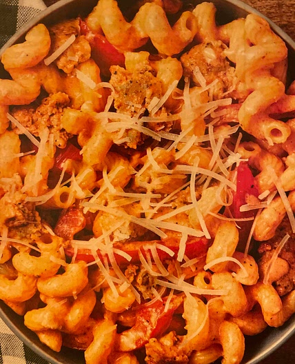 Pork Sausage & Roasted Bell Pepper Pasta
