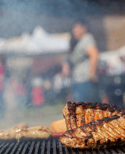 Smokey Bourbon BBQ Steaks with Roasted Garlic Mashed Potatoes