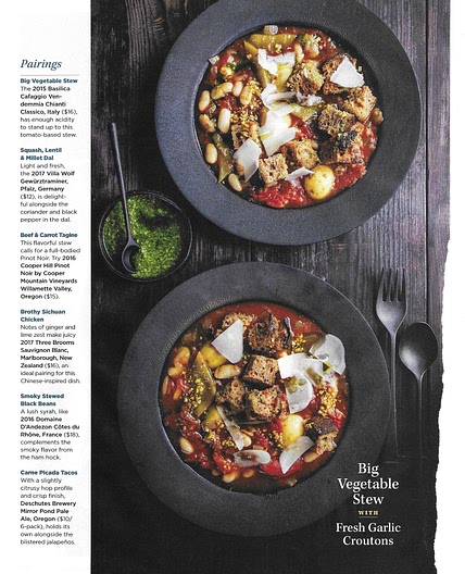 Big Vegetable Stew with Fresh Garlic Croutons