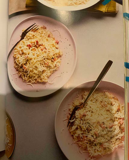 Carbonara risotto (pg 168)