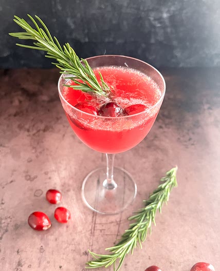 Cranberry Champagne Non-Alcoholic Cocktail