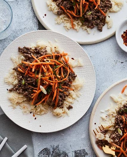 Thai Beef w/ Carrot-Basil Salad