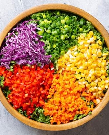 Rainbow Kale Salad