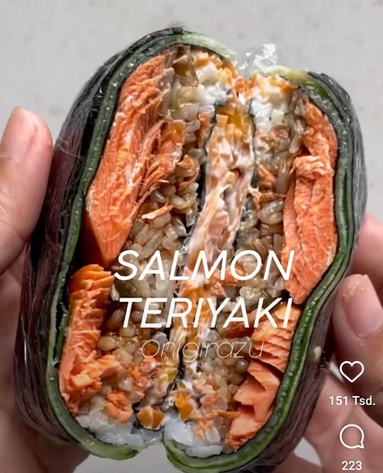 Salmon Teriyaki Onigirazu